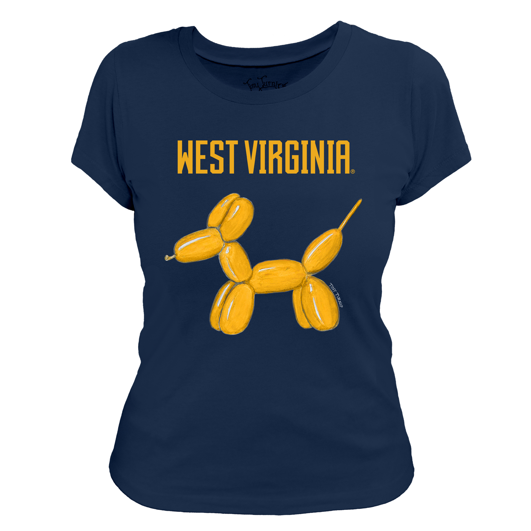 West Virginia Mountaineers Balloon Dog Women's Tee Shirt