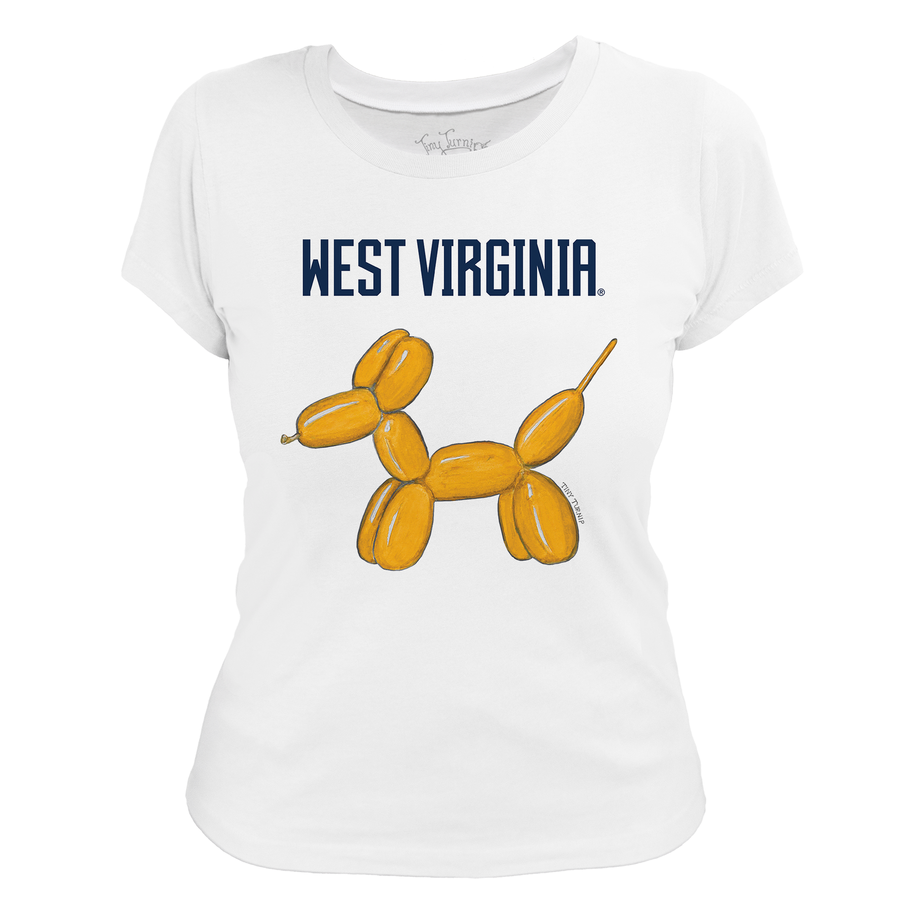 West Virginia Mountaineers Balloon Dog Women's Tee Shirt
