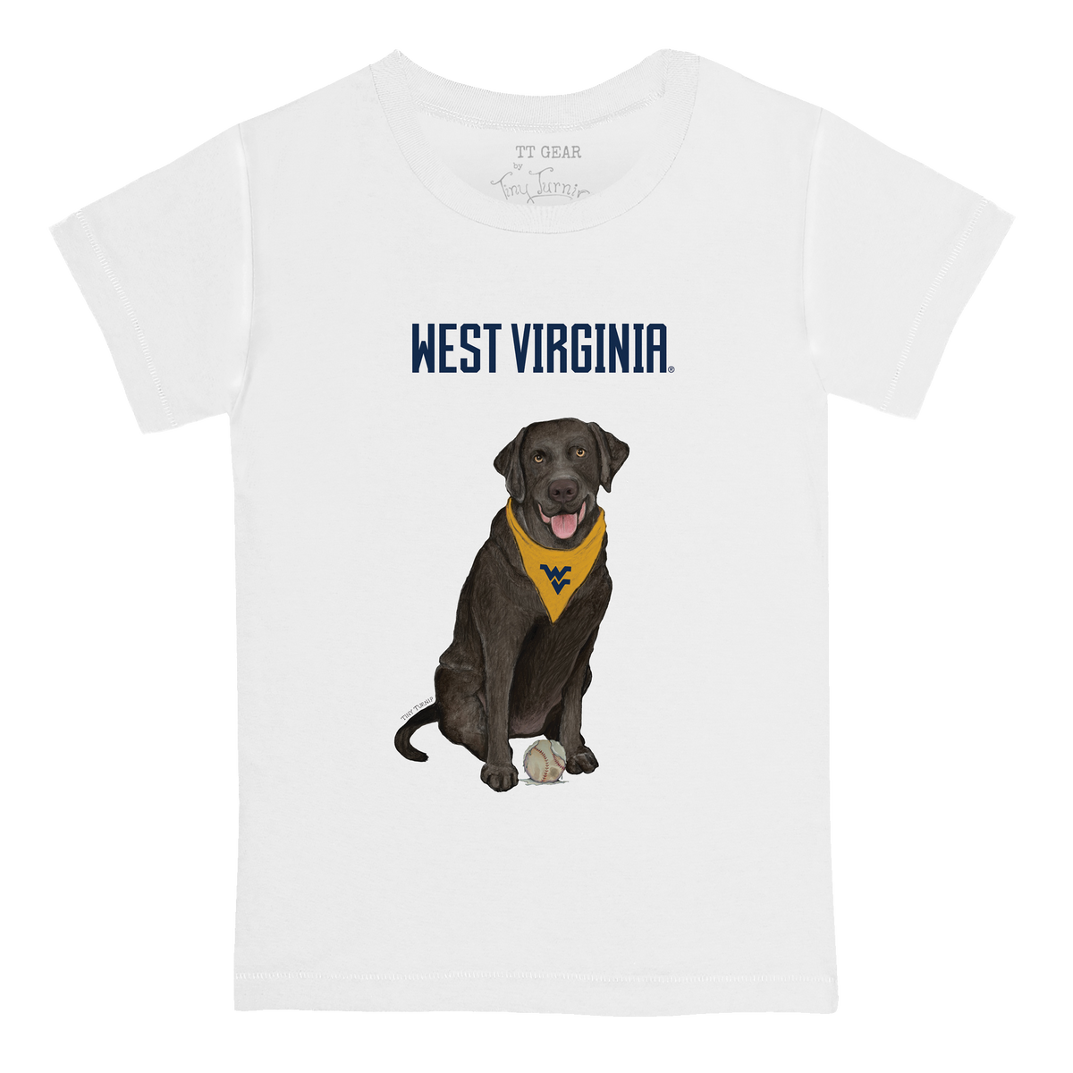 West Virginia Mountaineers Black Labrador Retriever Kid's Tee Shirt