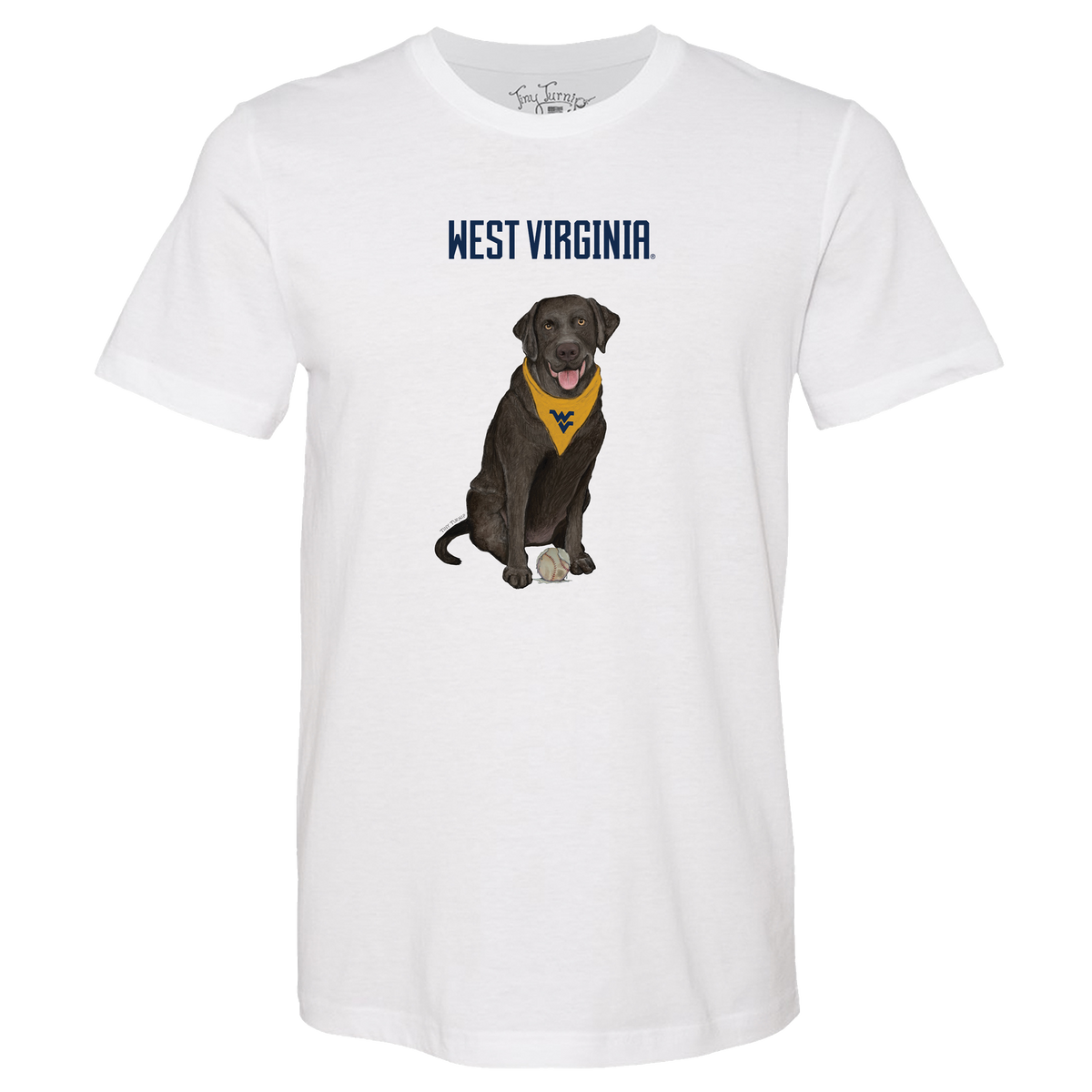 West Virginia Mountaineers Black Labrador Retriever Unisex Tee Shirt