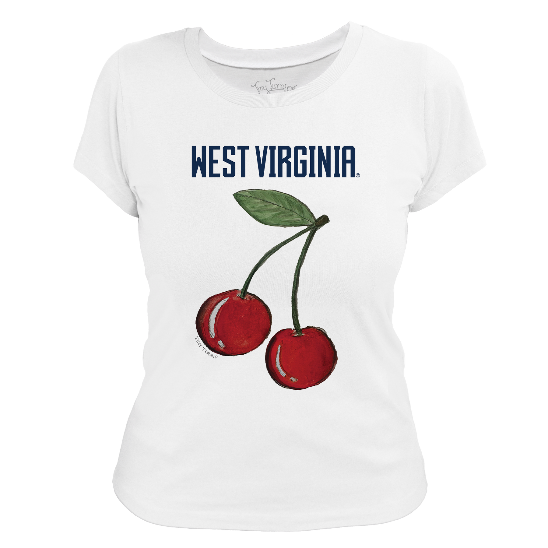 West Virginia Mountaineers Cherry Women's Tee Shirt