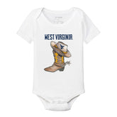 West Virginia Mountaineers Cowboy Boot Short Sleeve Snapper