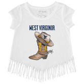 West Virginia Mountaineers Cowboy Boot Fringe Tee