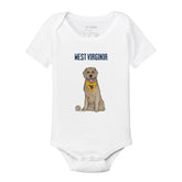West Virginia Mountaineers Golden Retriever Short Sleeve Snapper