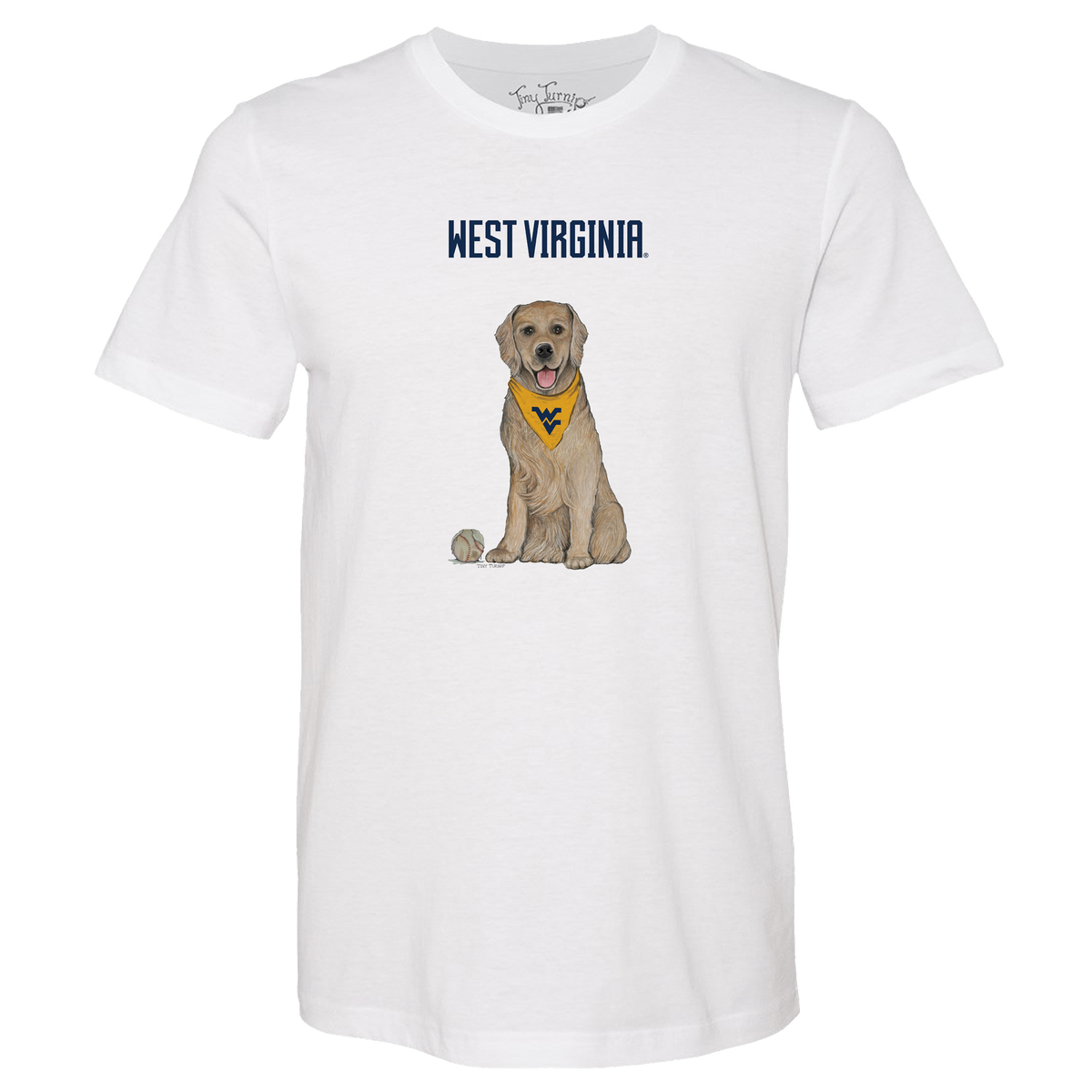 West Virginia Mountaineers Golden Retriever Unisex Tee Shirt