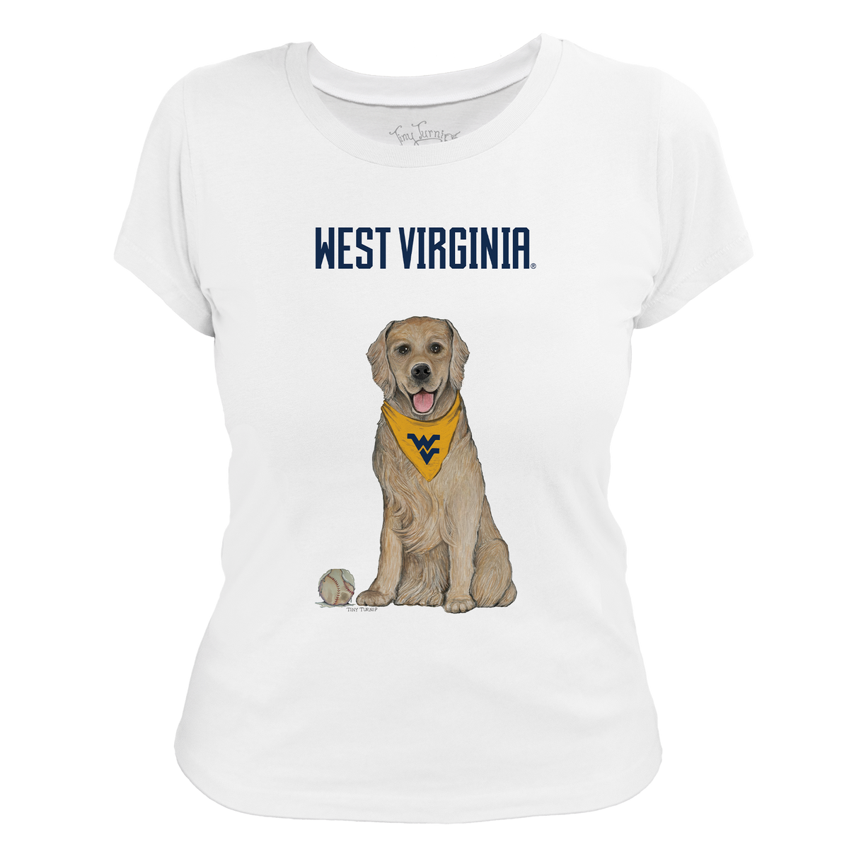 West Virginia Mountaineers Golden Retriever Women's Tee Shirt
