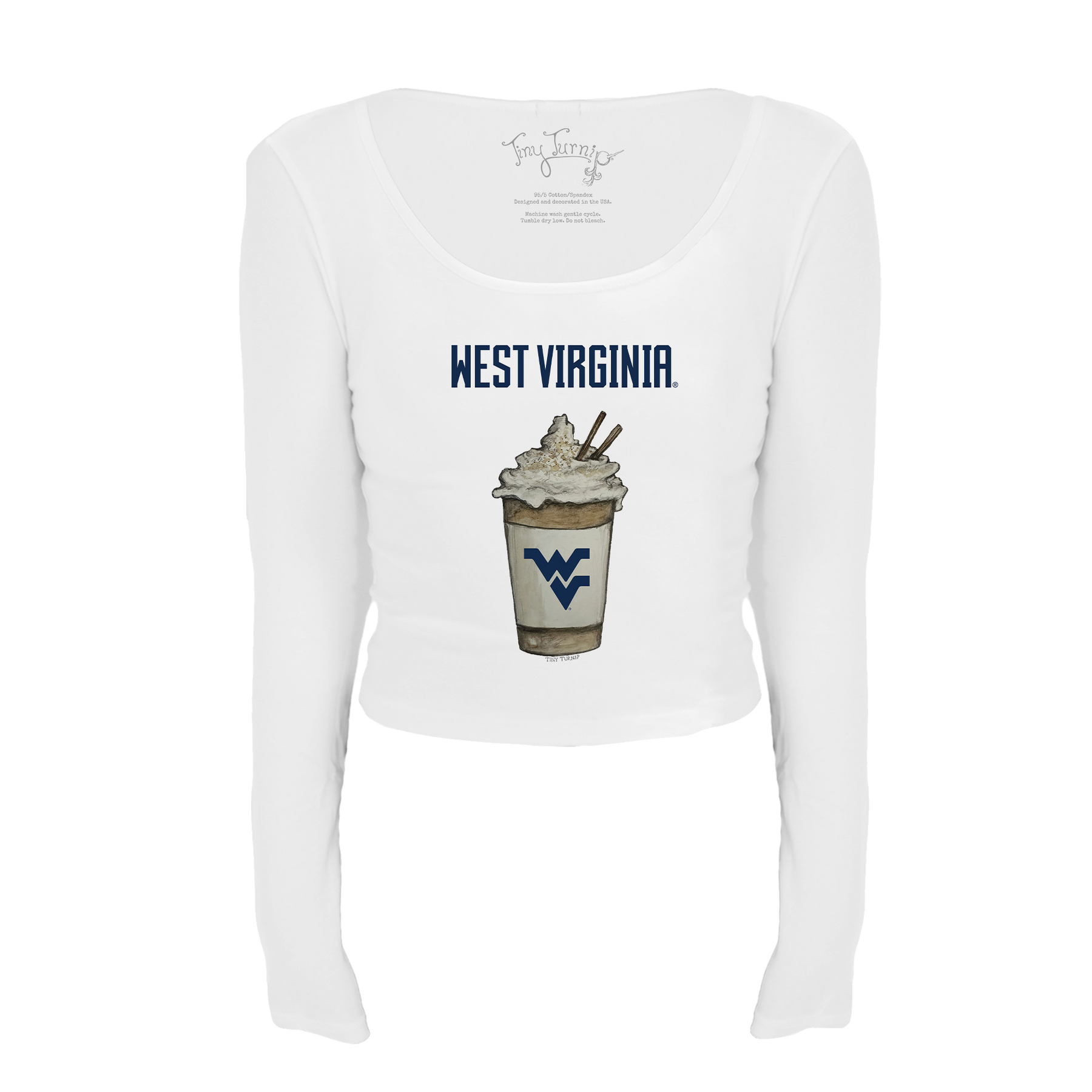 West Virginia Mountaineers Latte Women's Lucy Long Sleeve