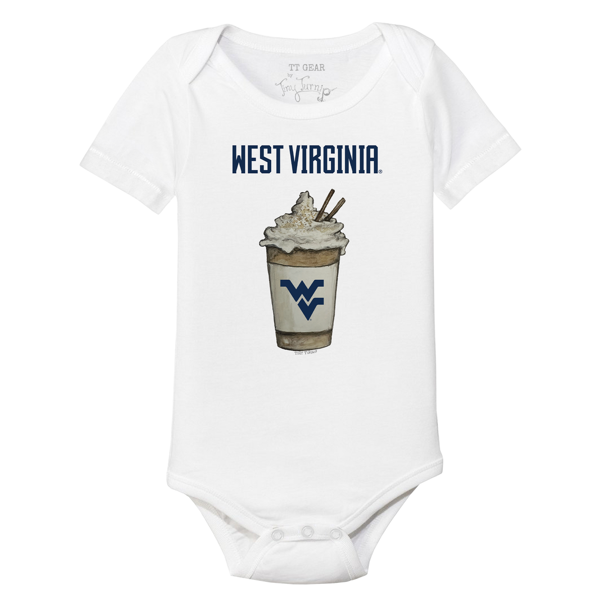 West Virginia Mountaineers Latte Short Sleeve Snapper