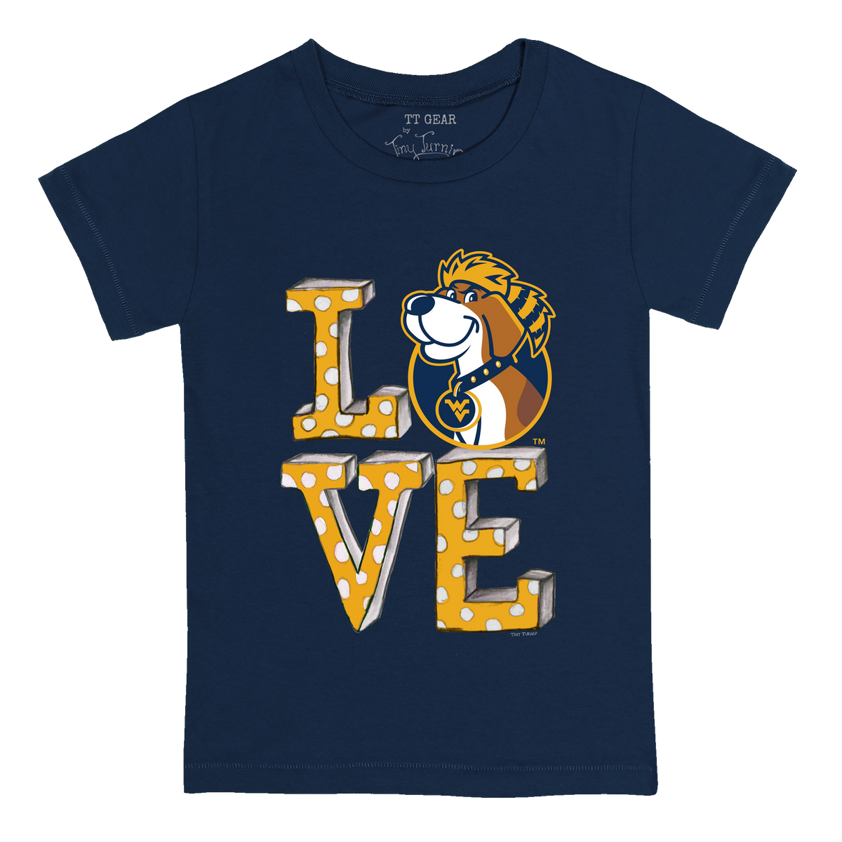 West Virginia Mountaineers LOVE Kid's Tee Shirt