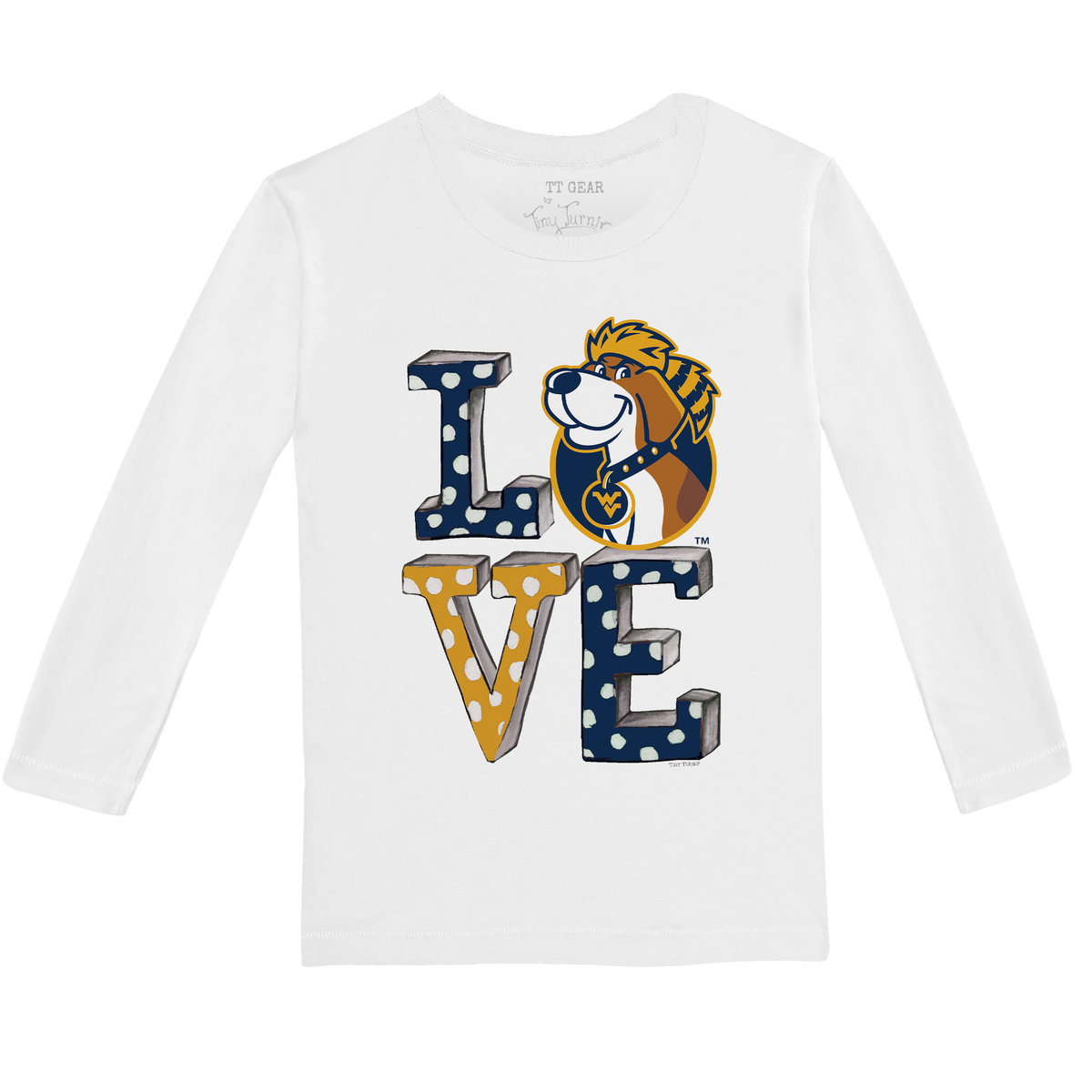 West Virginia Mountaineers LOVE Long-Sleeve Tee Shirt