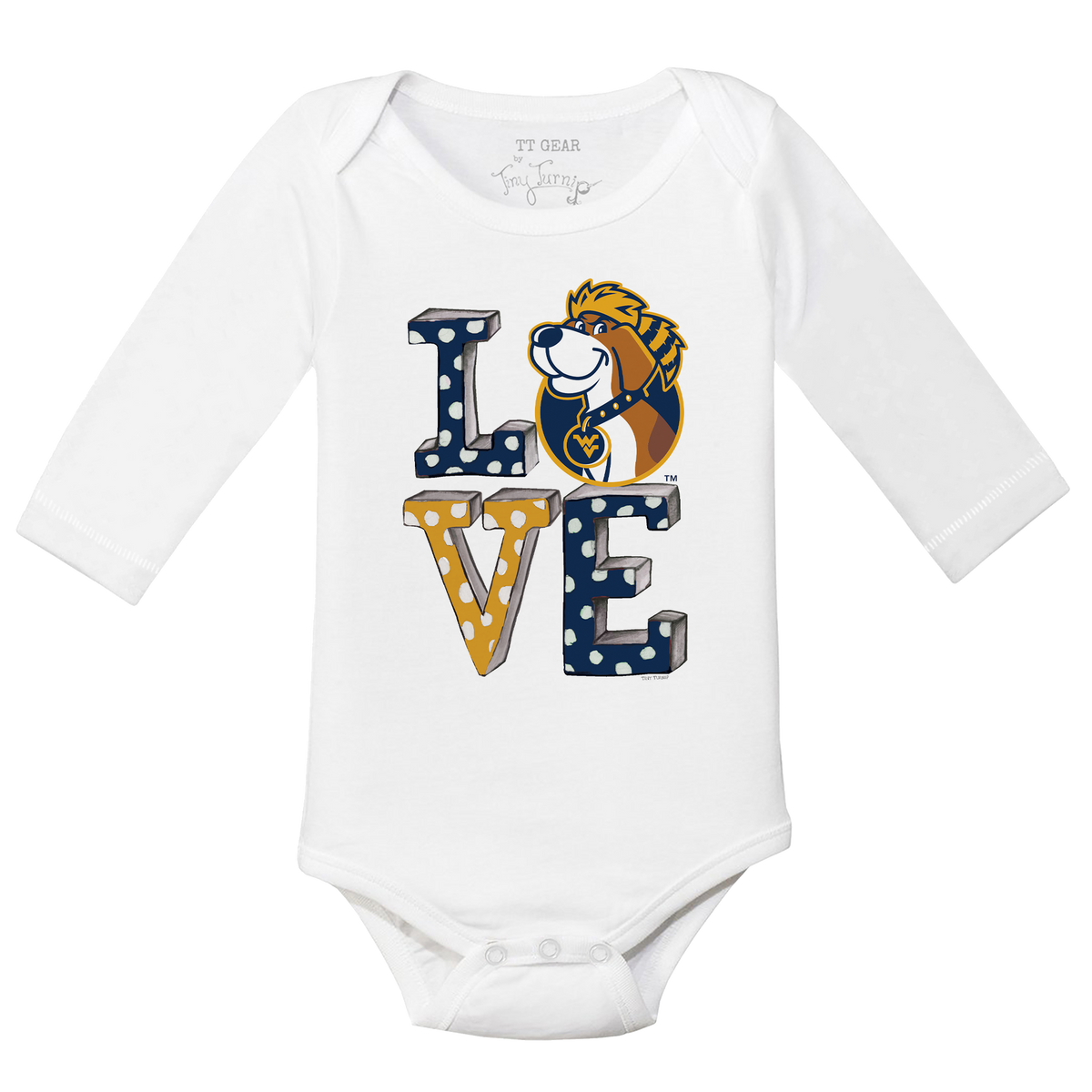 West Virginia Mountaineers LOVE Long-Sleeve Snapper