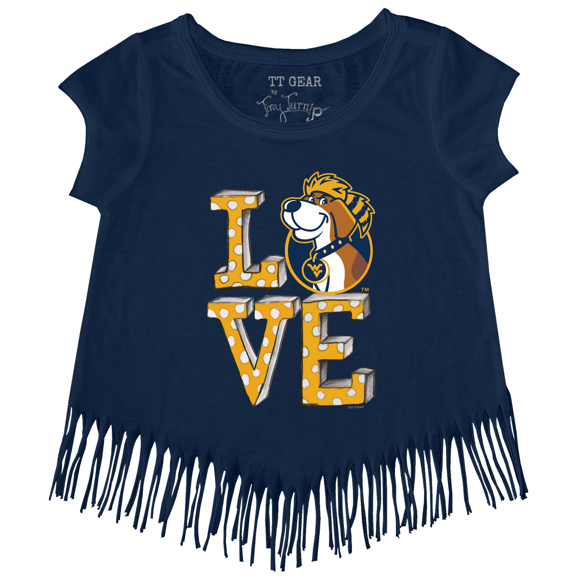 West Virginia Mountaineers LOVE Fringe Tee