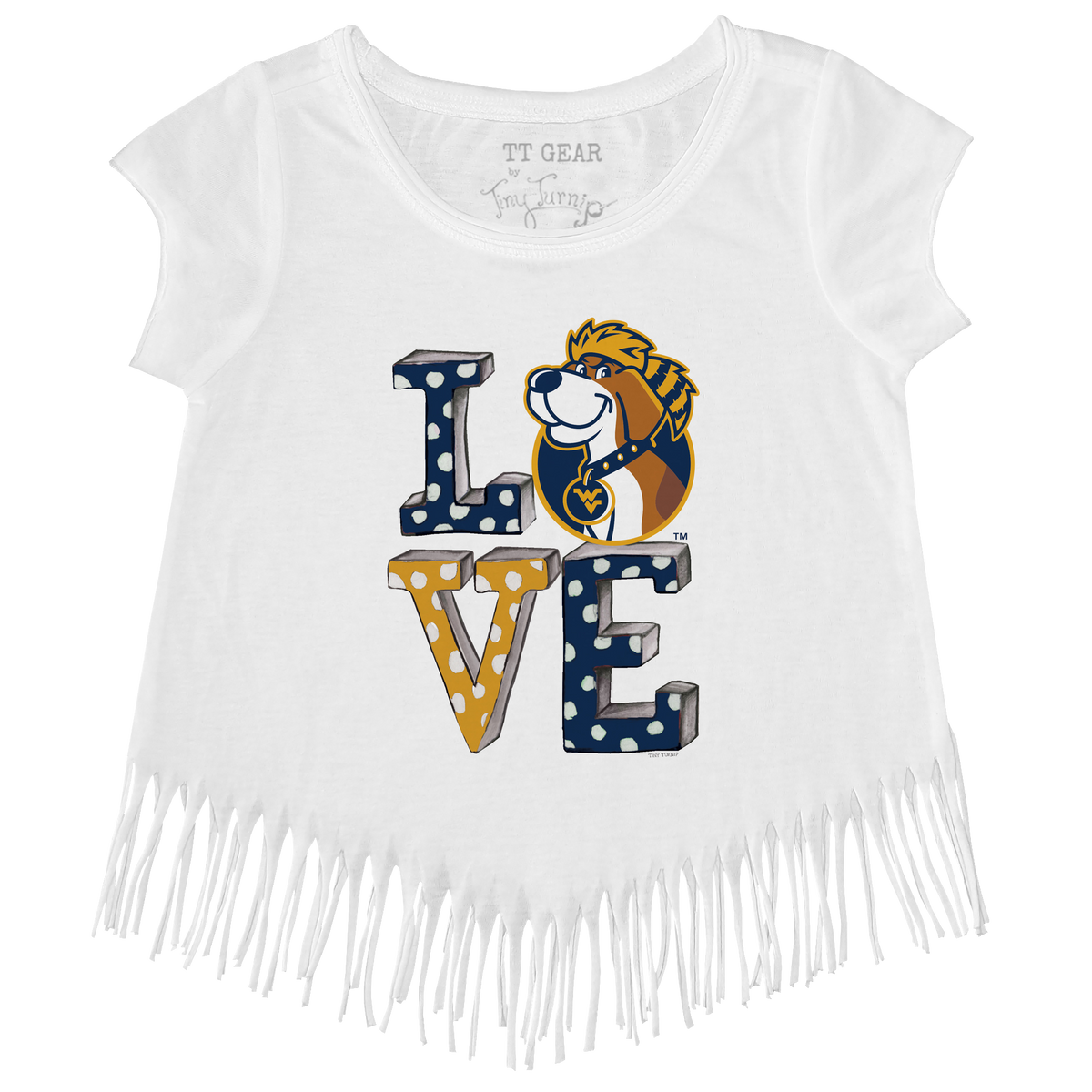 West Virginia Mountaineers LOVE Fringe Tee
