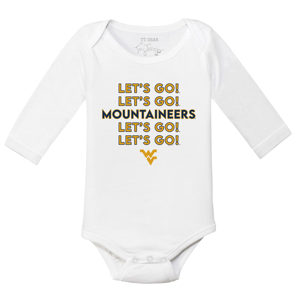 West Virginia Mountaineers Stacked Long-Sleeve Snapper