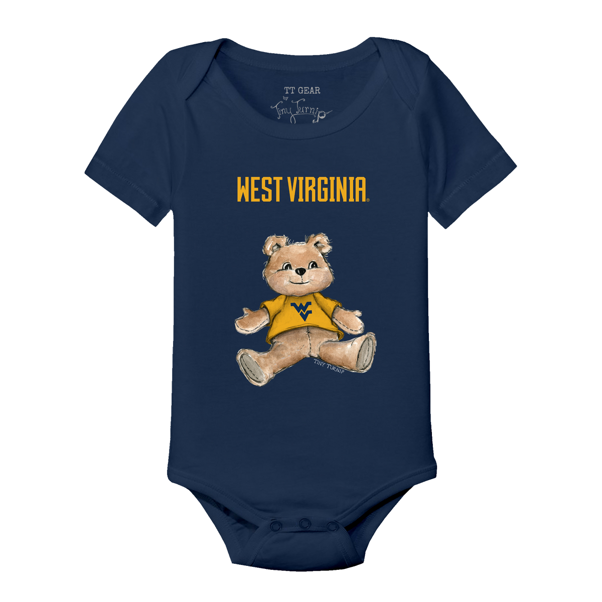 West Virginia Mountaineers Teddy Short Sleeve Snapper