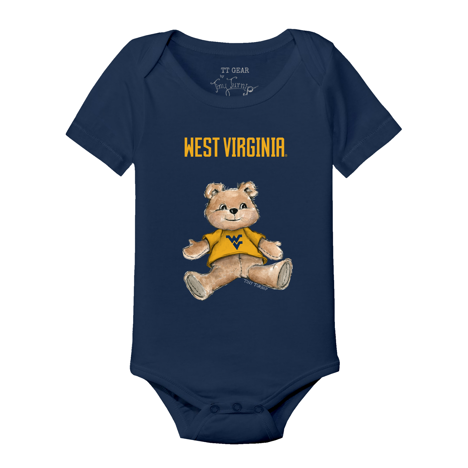 West Virginia Mountaineers Teddy Short Sleeve Snapper