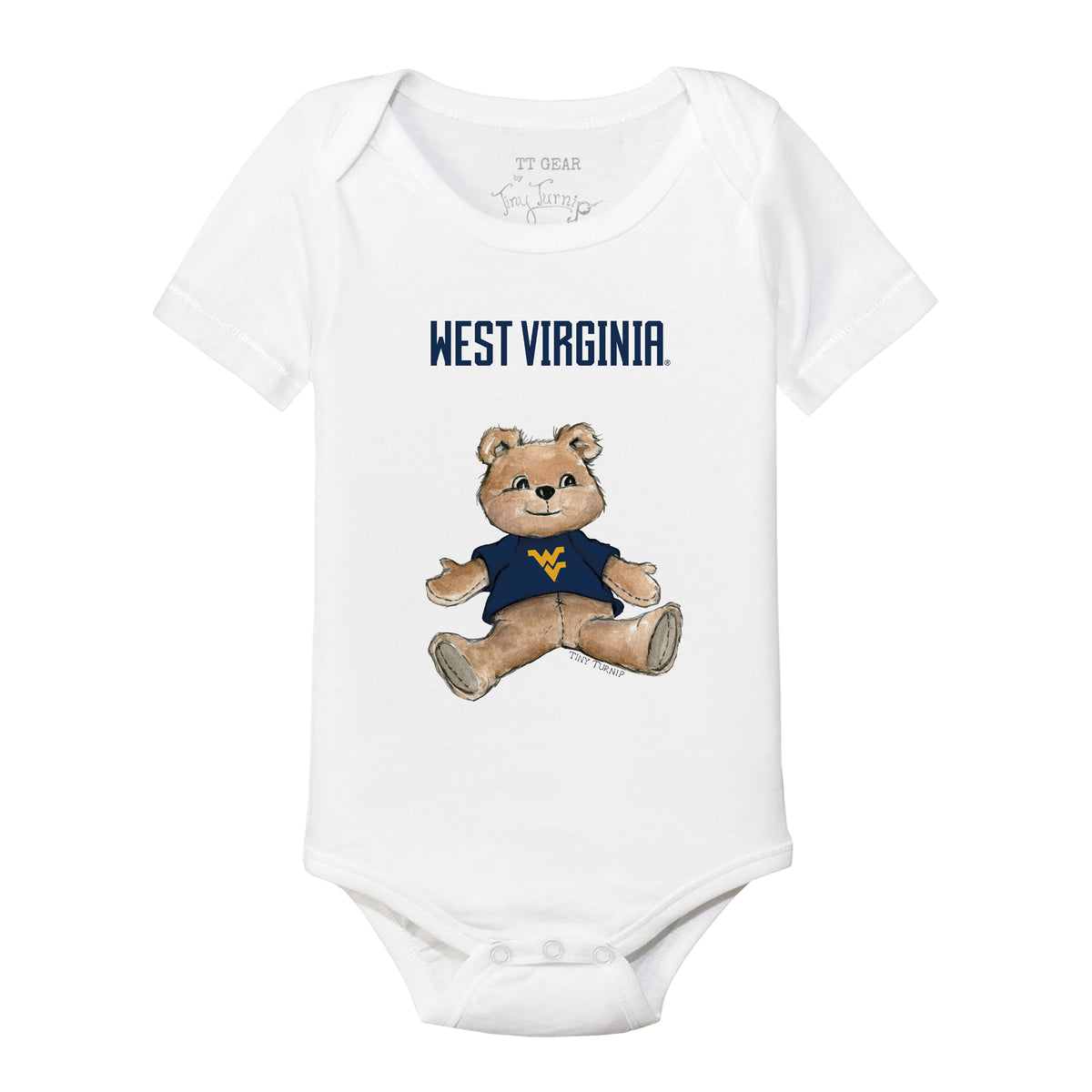 West Virginia Mountaineers Teddy Short Sleeve Snapper