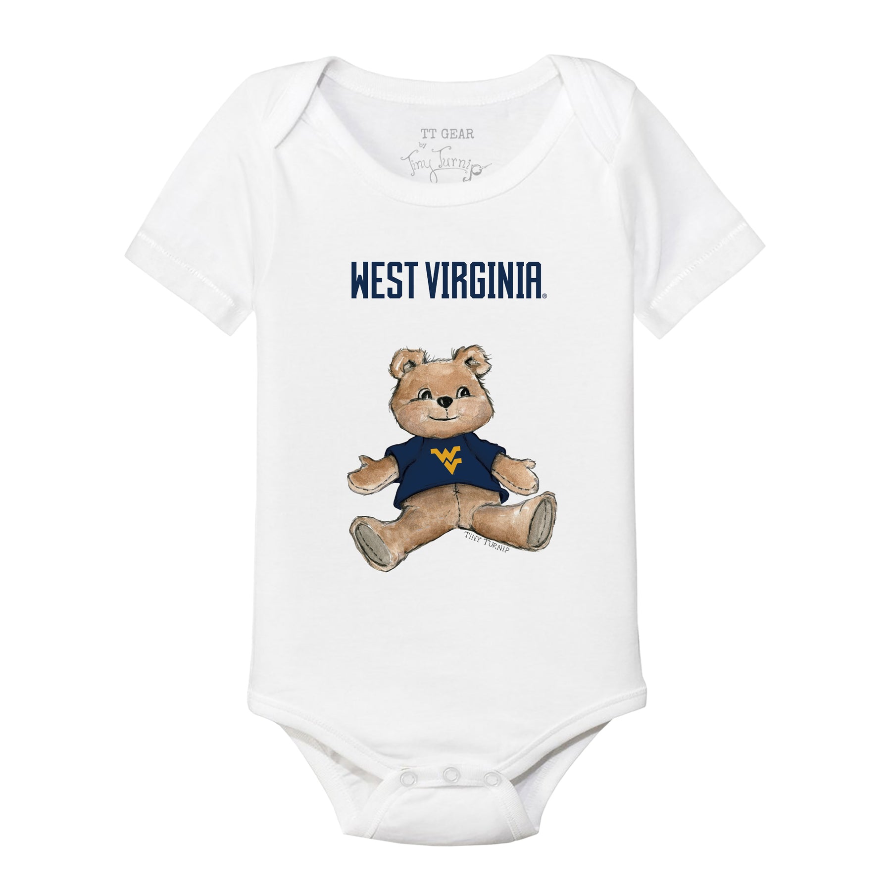 West Virginia Mountaineers Teddy Short Sleeve Snapper