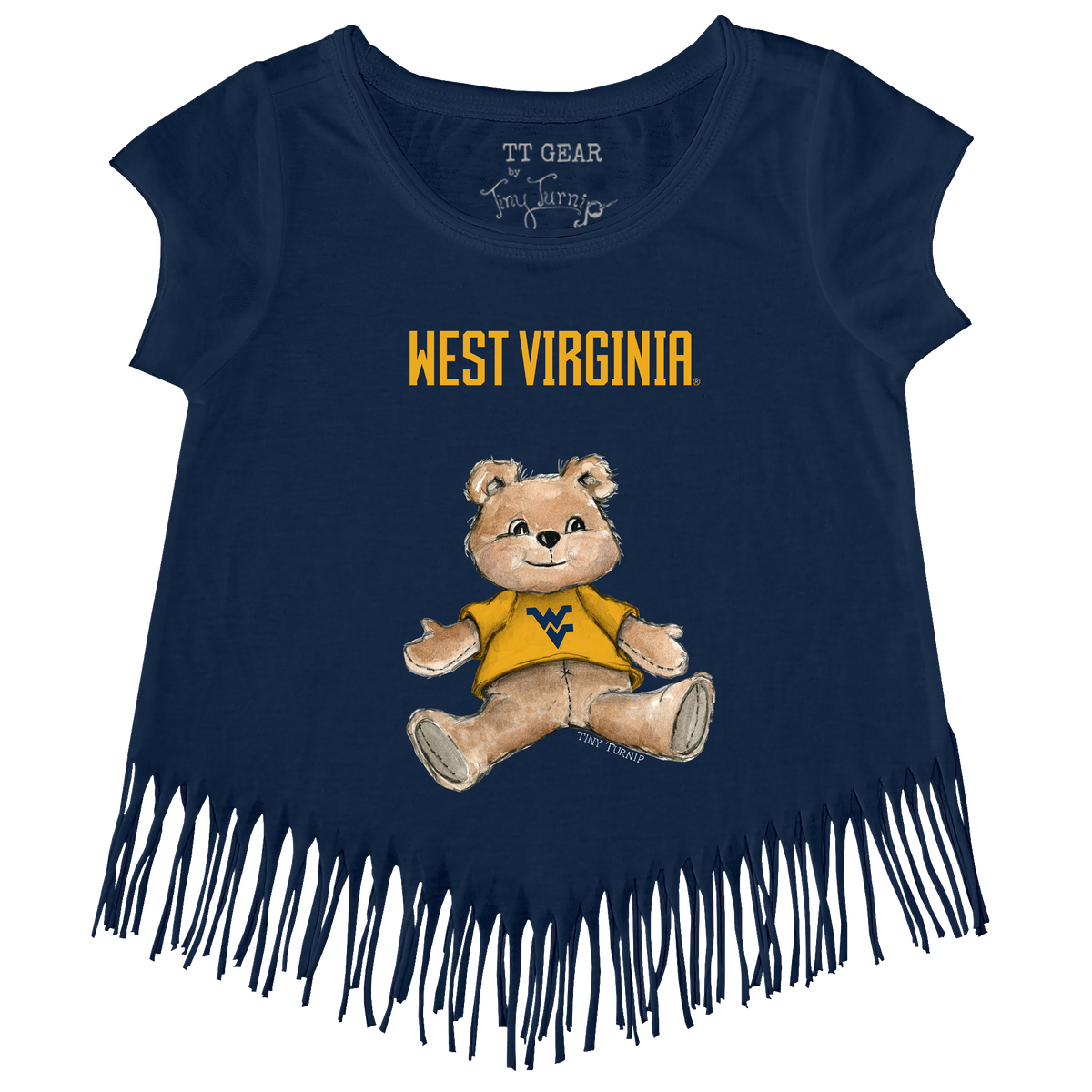 West Virginia Mountaineers Teddy Fringe Tee