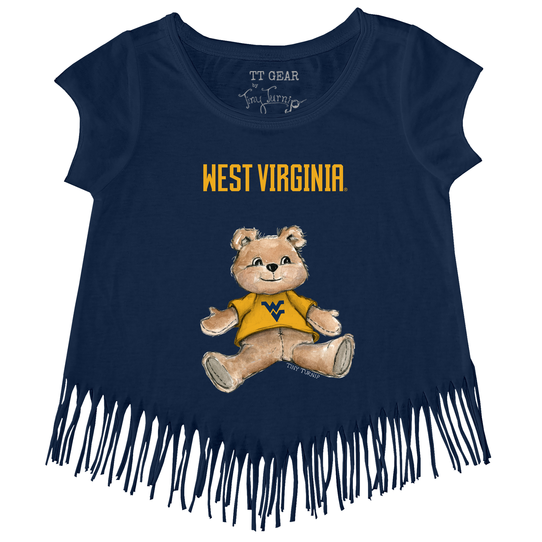 West Virginia Mountaineers Teddy Fringe Tee