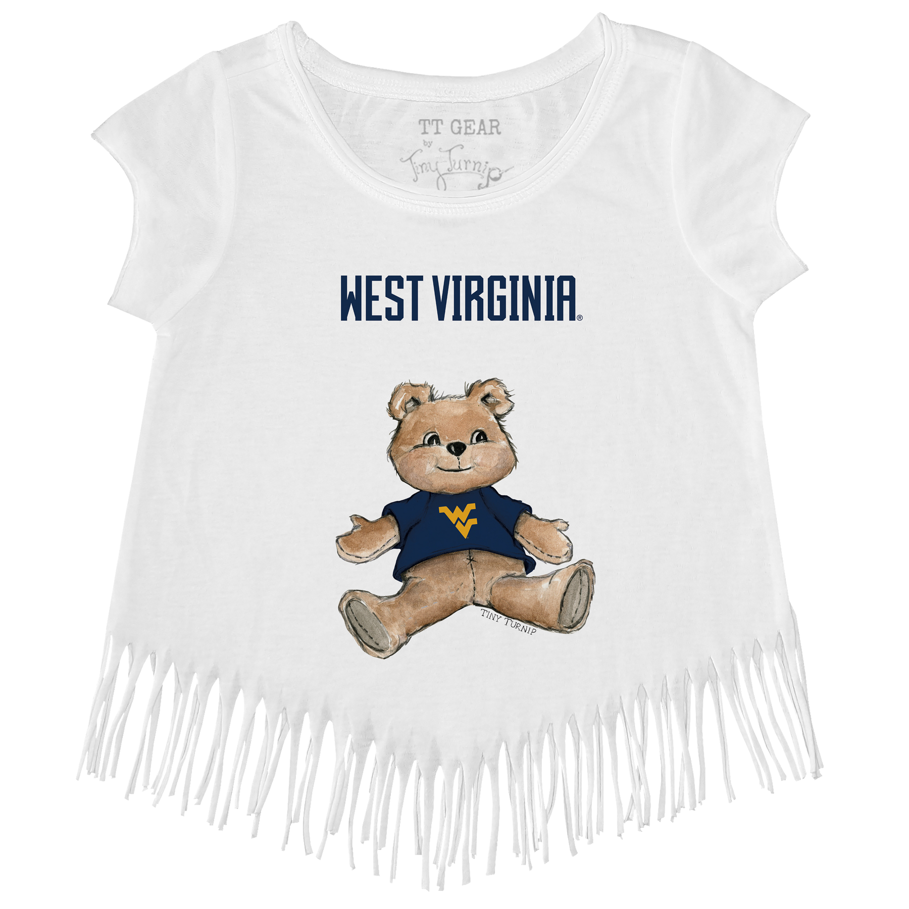 West Virginia Mountaineers Teddy Fringe Tee