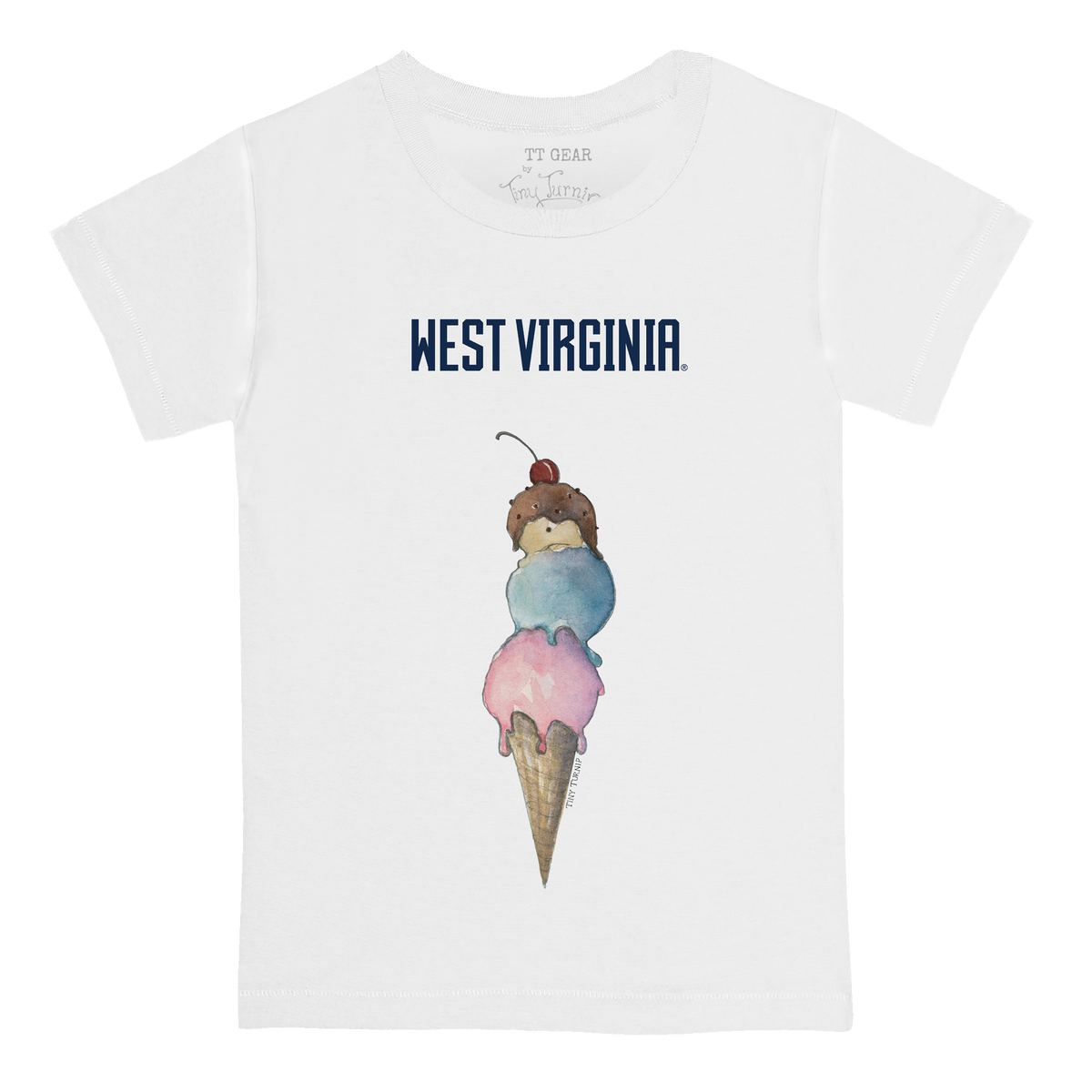 West Virginia Mountaineers Triple Scoop Kid's Tee Shirt
