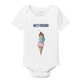 West Virginia Mountaineers Triple Scoop Short Sleeve Snapper