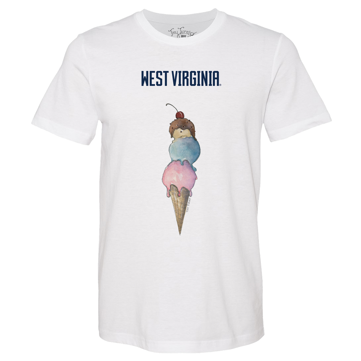 West Virginia Mountaineers Triple Scoop Unisex Tee Shirt