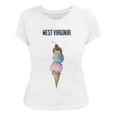 West Virginia Mountaineers Triple Scoop Women's Tee Shirt