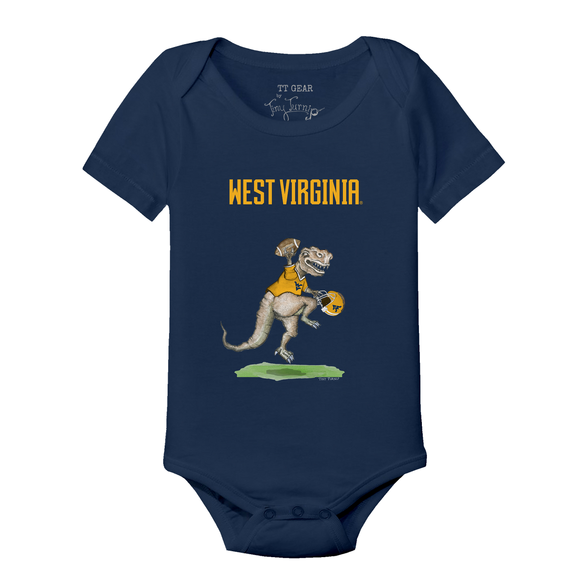 West Virginia Mountaineers TT Rex Short Sleeve Snapper