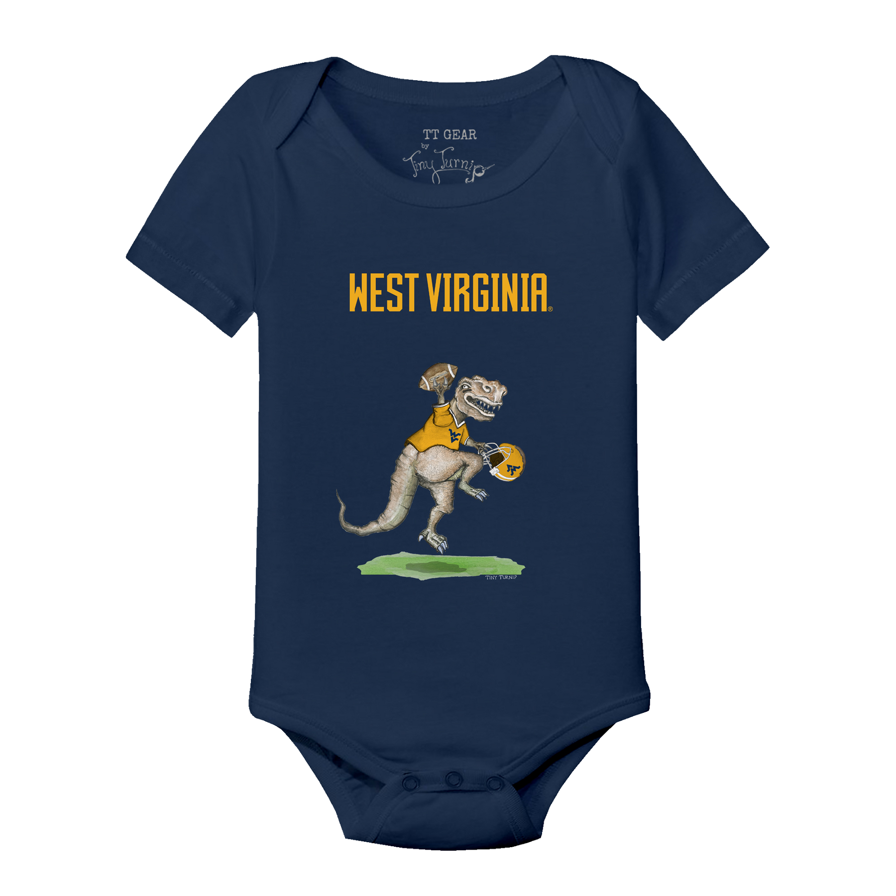 West Virginia Mountaineers TT Rex Short Sleeve Snapper
