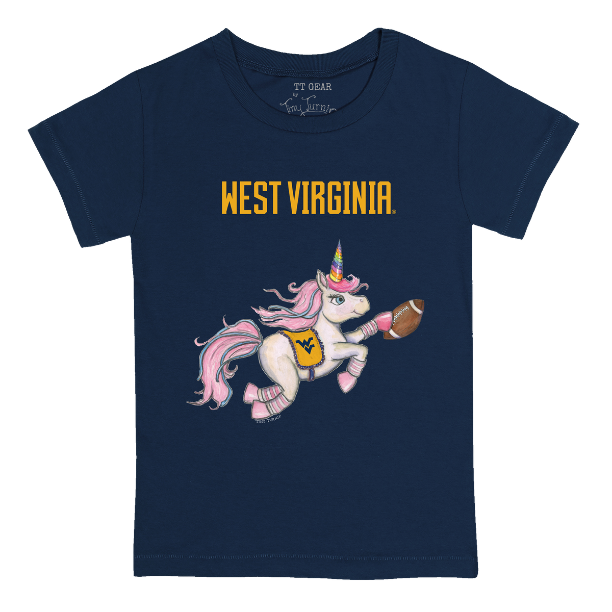 West Virginia Mountaineers Unicorn Kid's Tee Shirt
