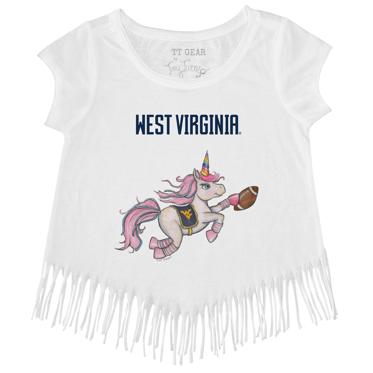 West Virginia Mountaineers Unicorn Fringe Tee