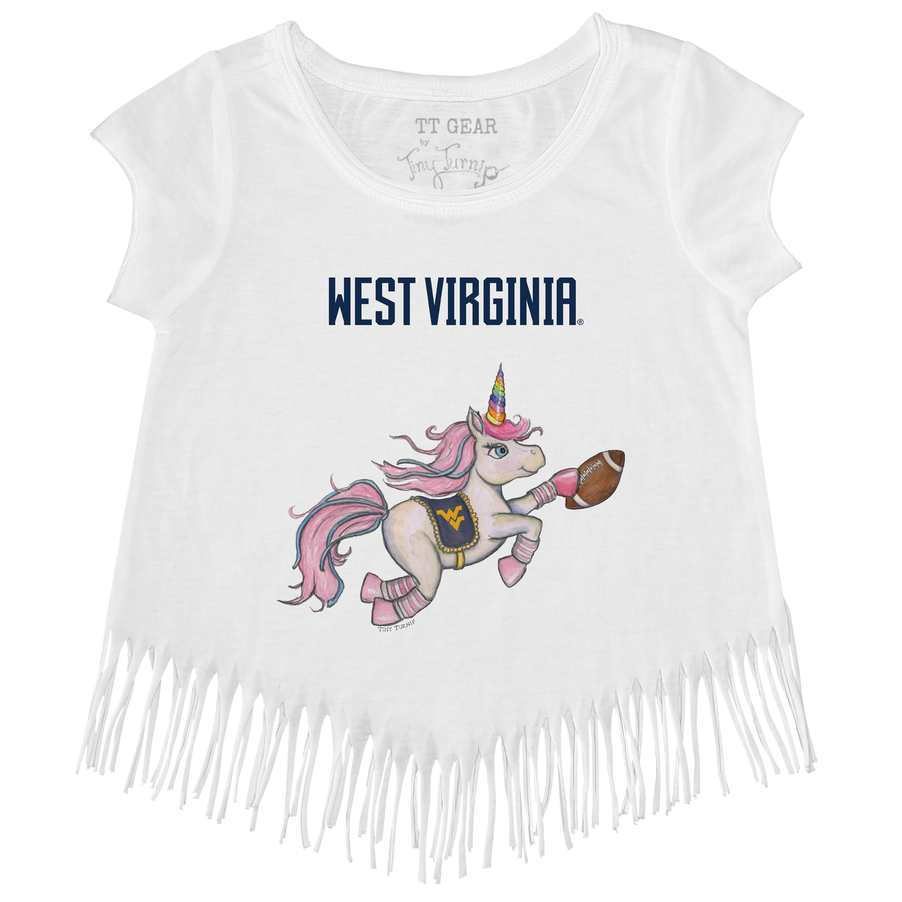West Virginia Mountaineers Unicorn Fringe Tee