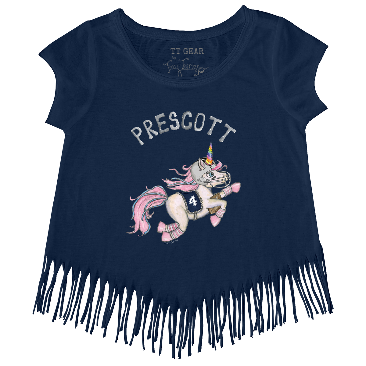 VIP Football: Unicorn w/ Name, Number - Fringe Tee