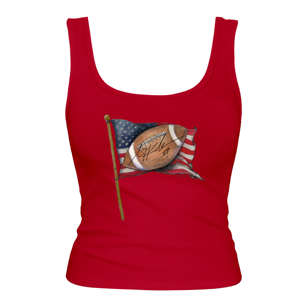 VIP Football: Flag w/ Signature - Emmy Tank