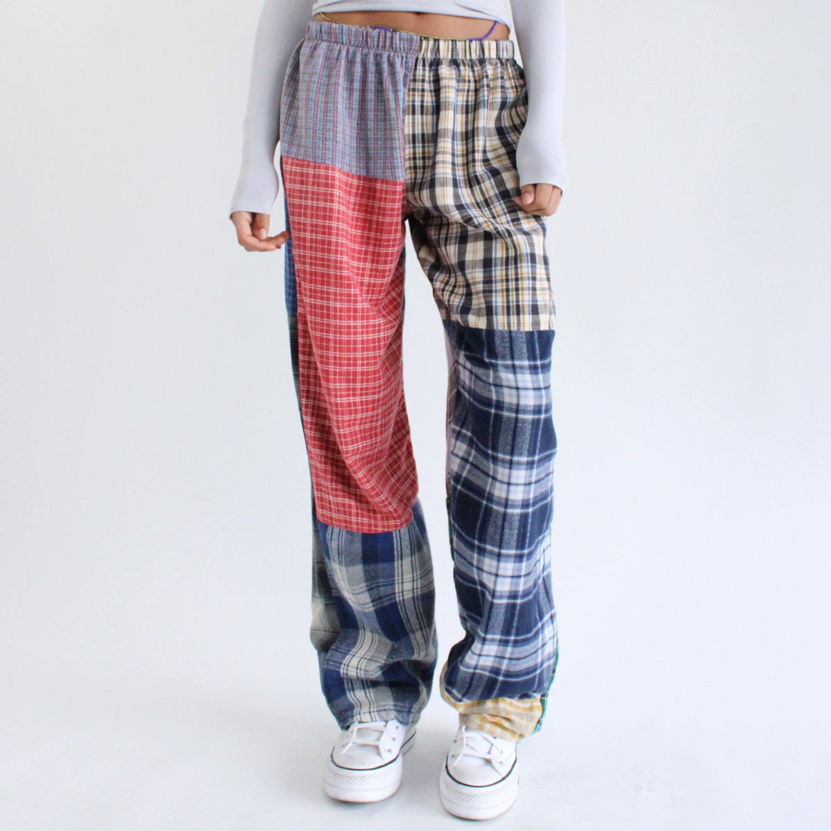 Flannel Patchwork Pants