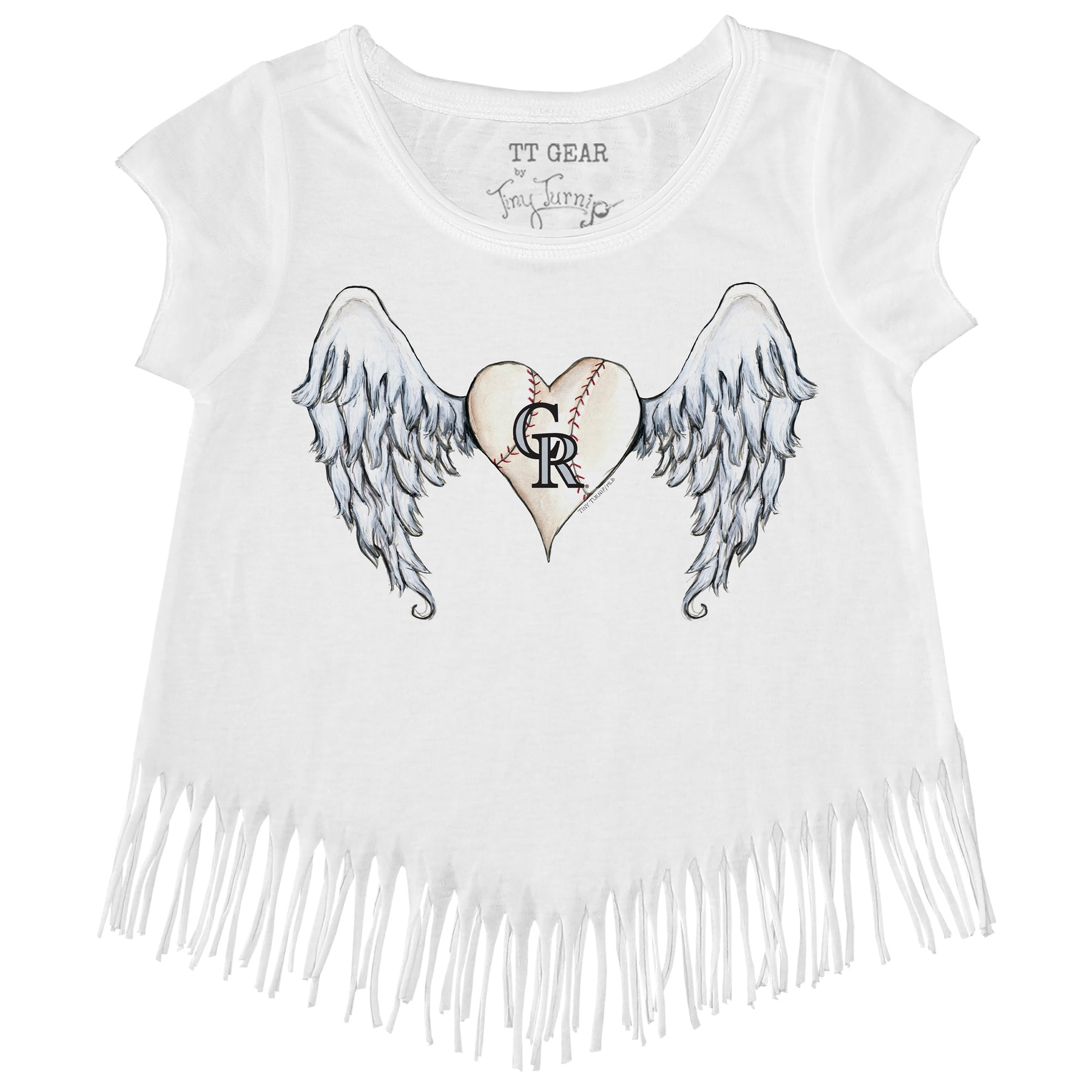 Colorado Rockies Angel Wings Fringe Tee