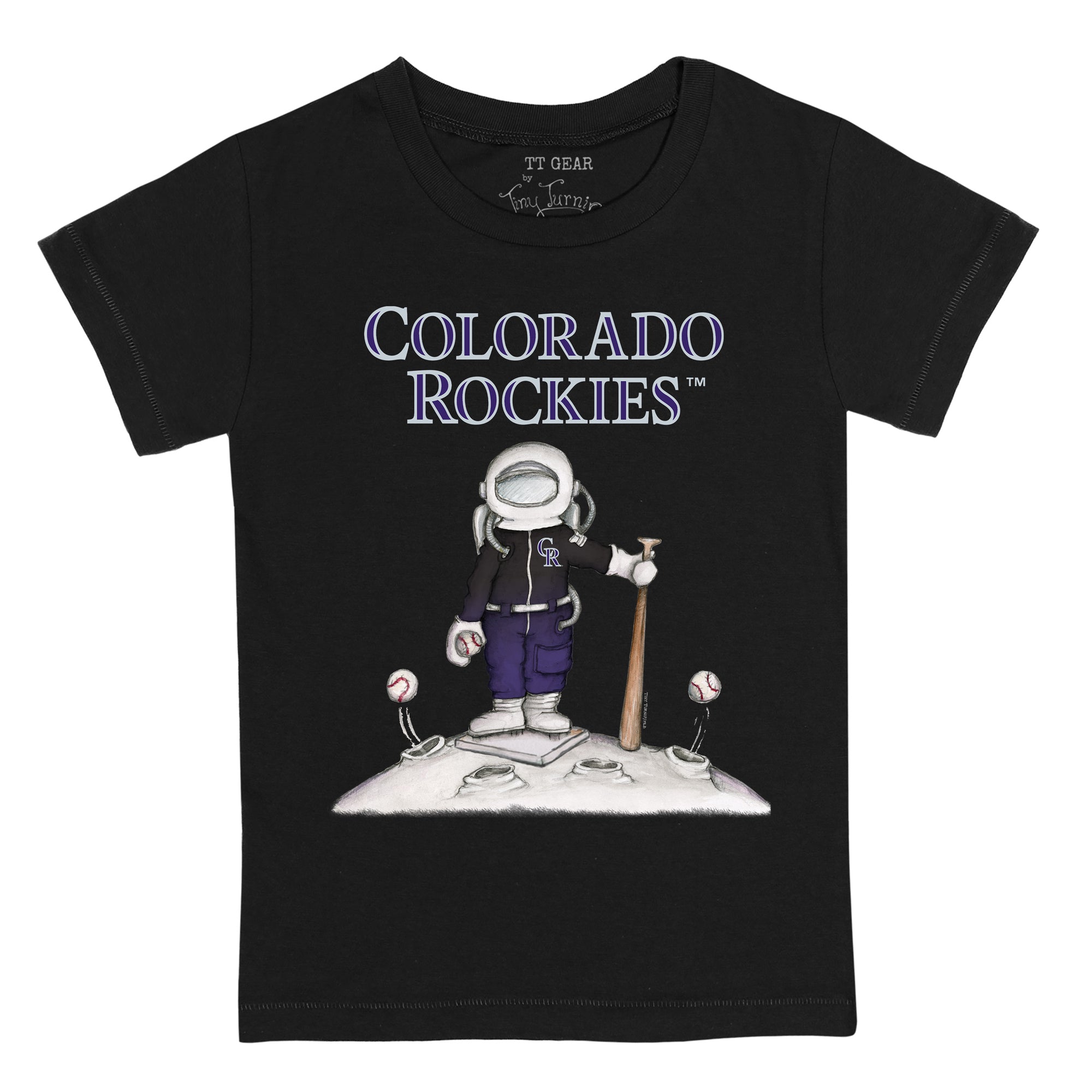 Youth Colorado Rockies White/Black V-Neck T-Shirt
