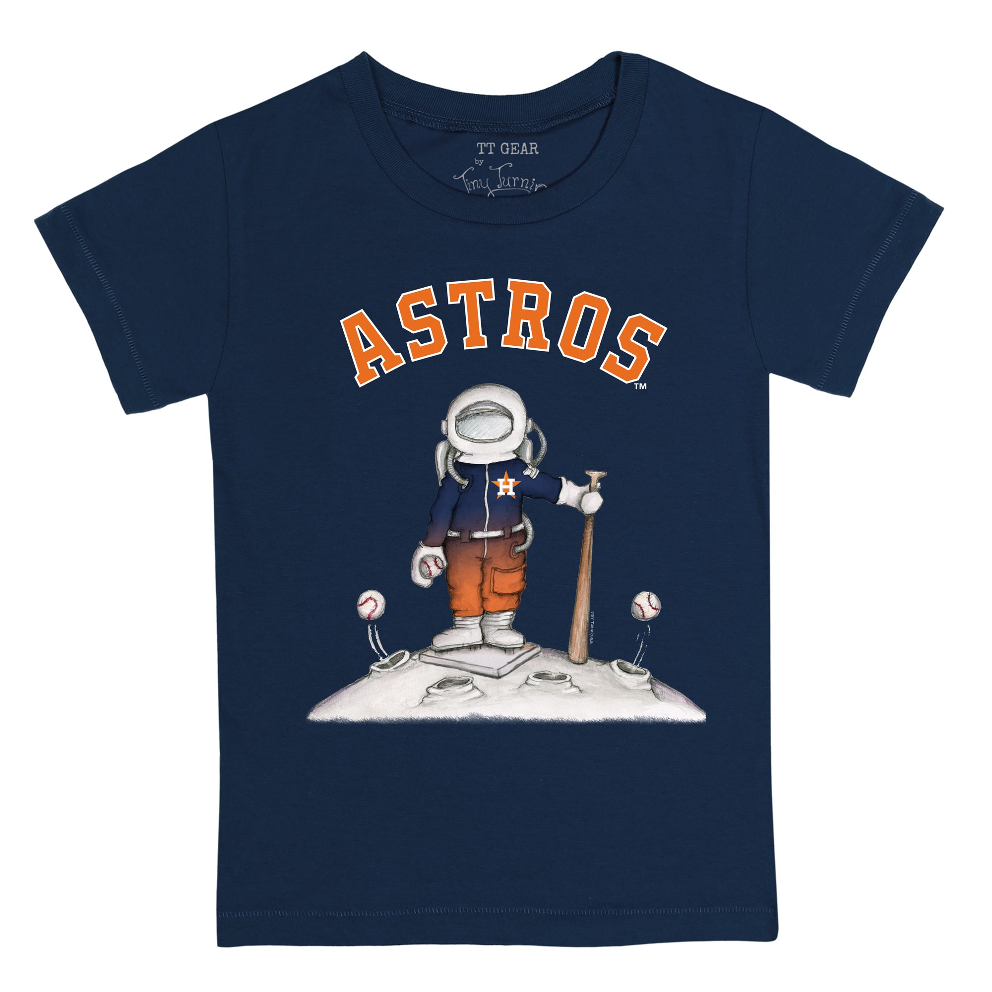 Youth Tiny Turnip White Houston Astros Baseball Love T-Shirt Size: Small