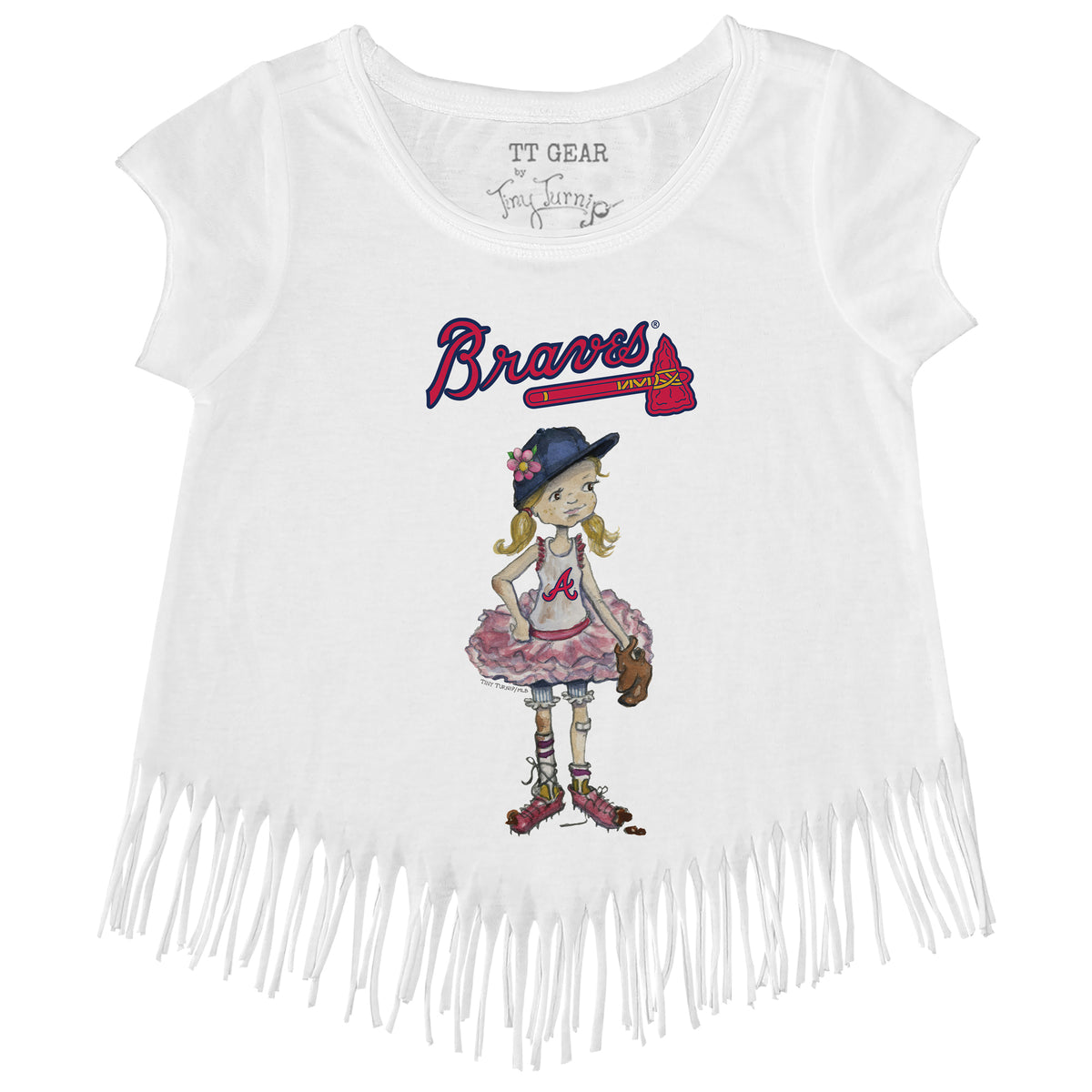 Atlanta Braves Babes Fringe Tee
