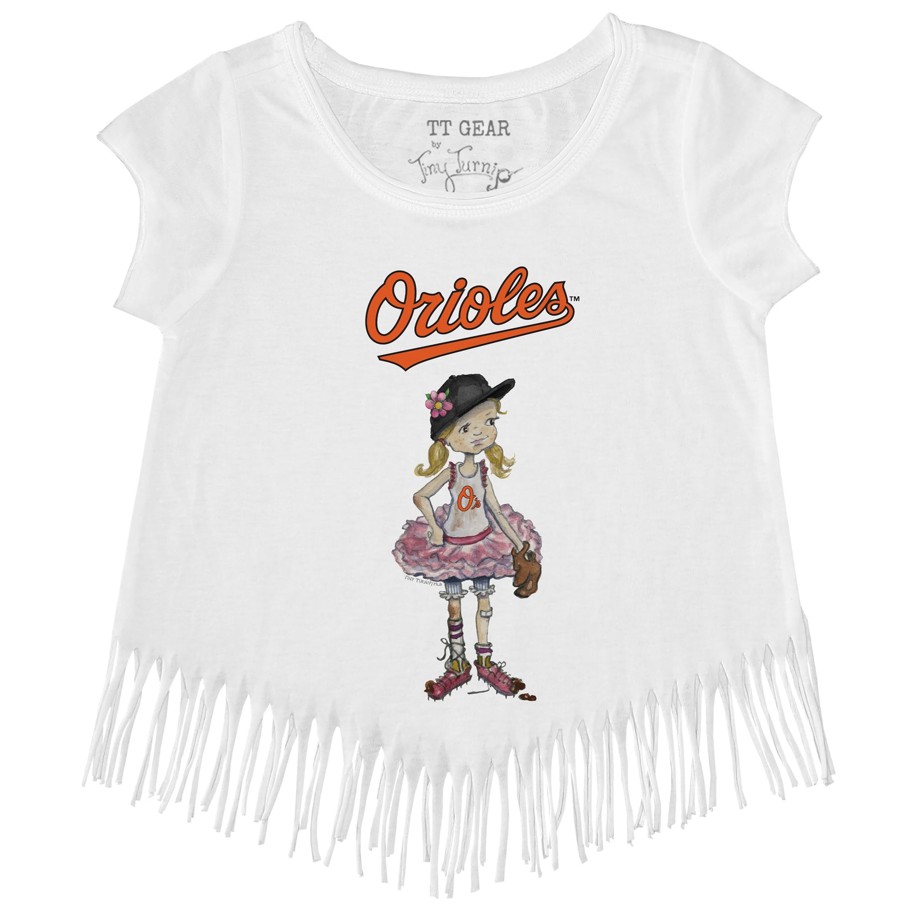 Baltimore Orioles Babes Fringe Tee