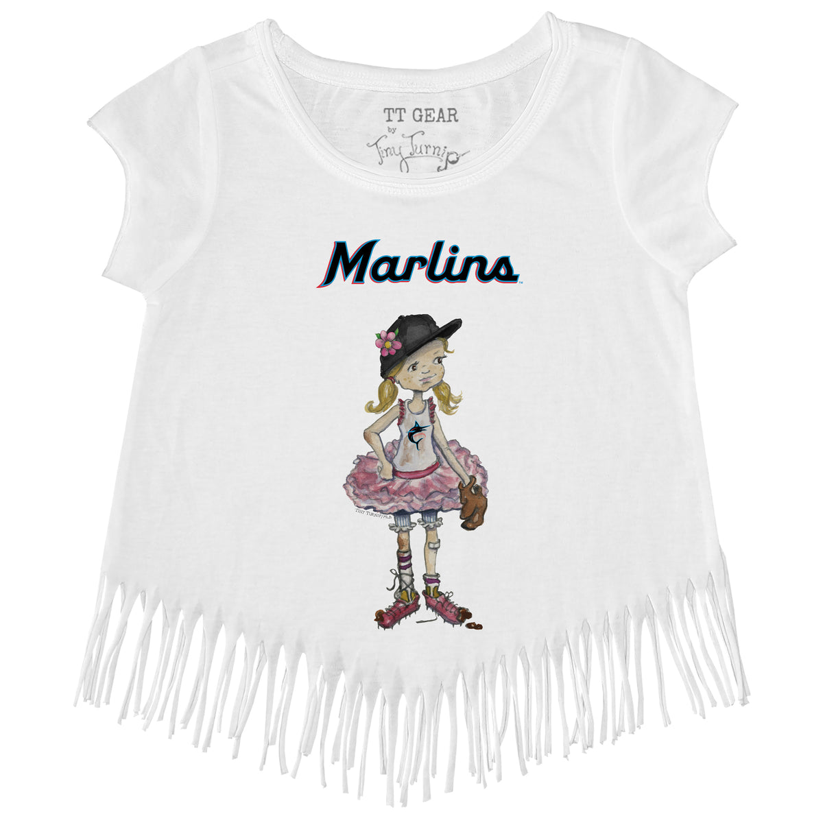 Miami Marlins Babes Fringe Tee
