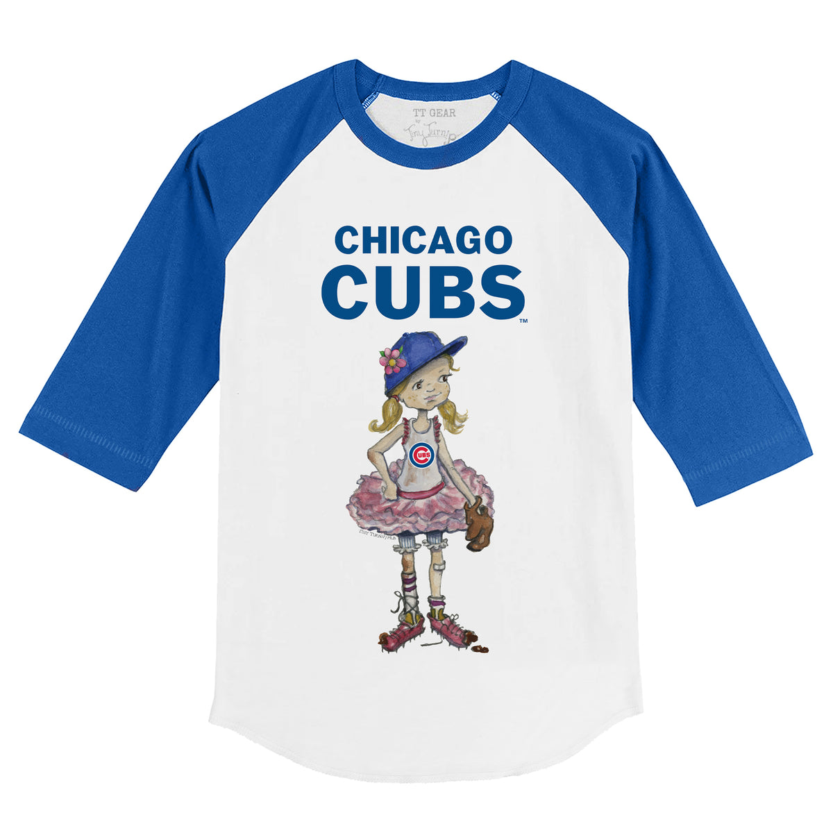 Chicago Cubs Babes 3/4 Royal Blue Sleeve Raglan
