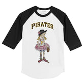 Pittsburgh Pirates Babes 3/4 Black Sleeve Raglan