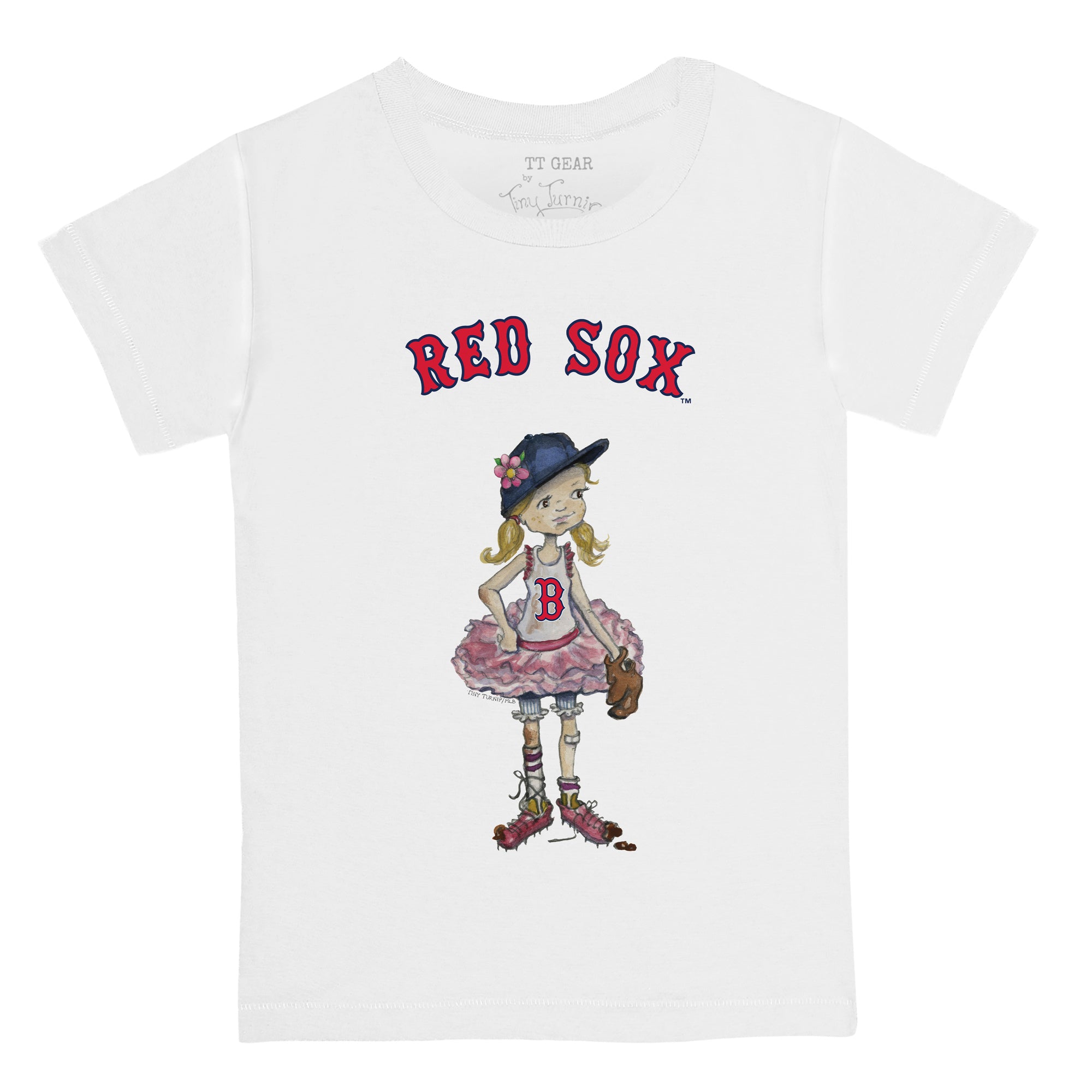 Boston Red Sox Tiny Turnip Toddler Stacked 3/4-Sleeve Raglan T-Shirt -  White/Red