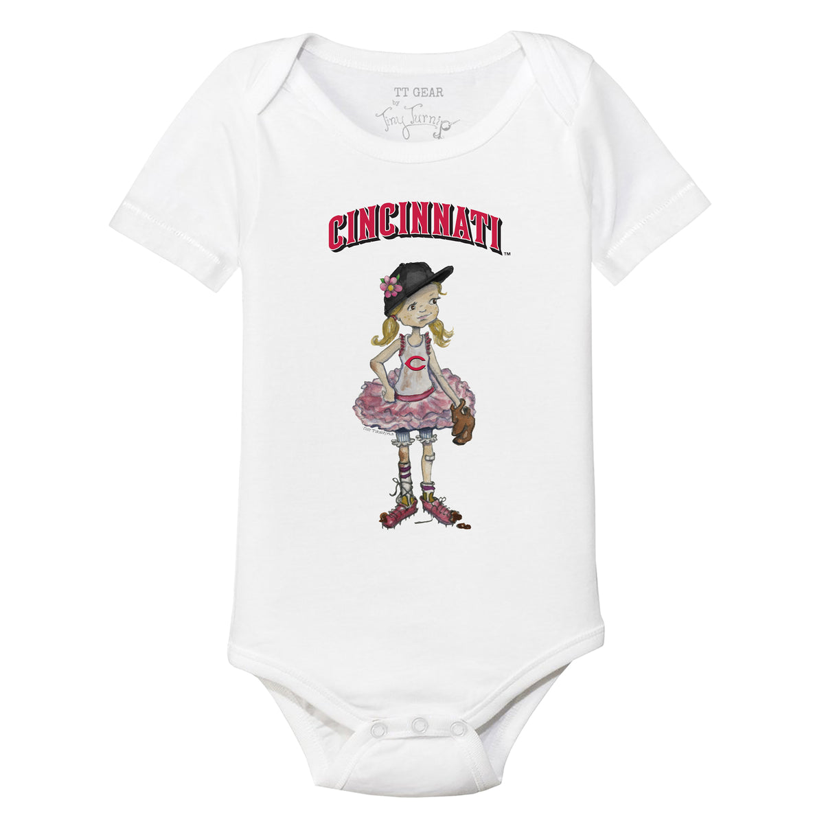 Cincinnati Reds Babes Short Sleeve Snapper