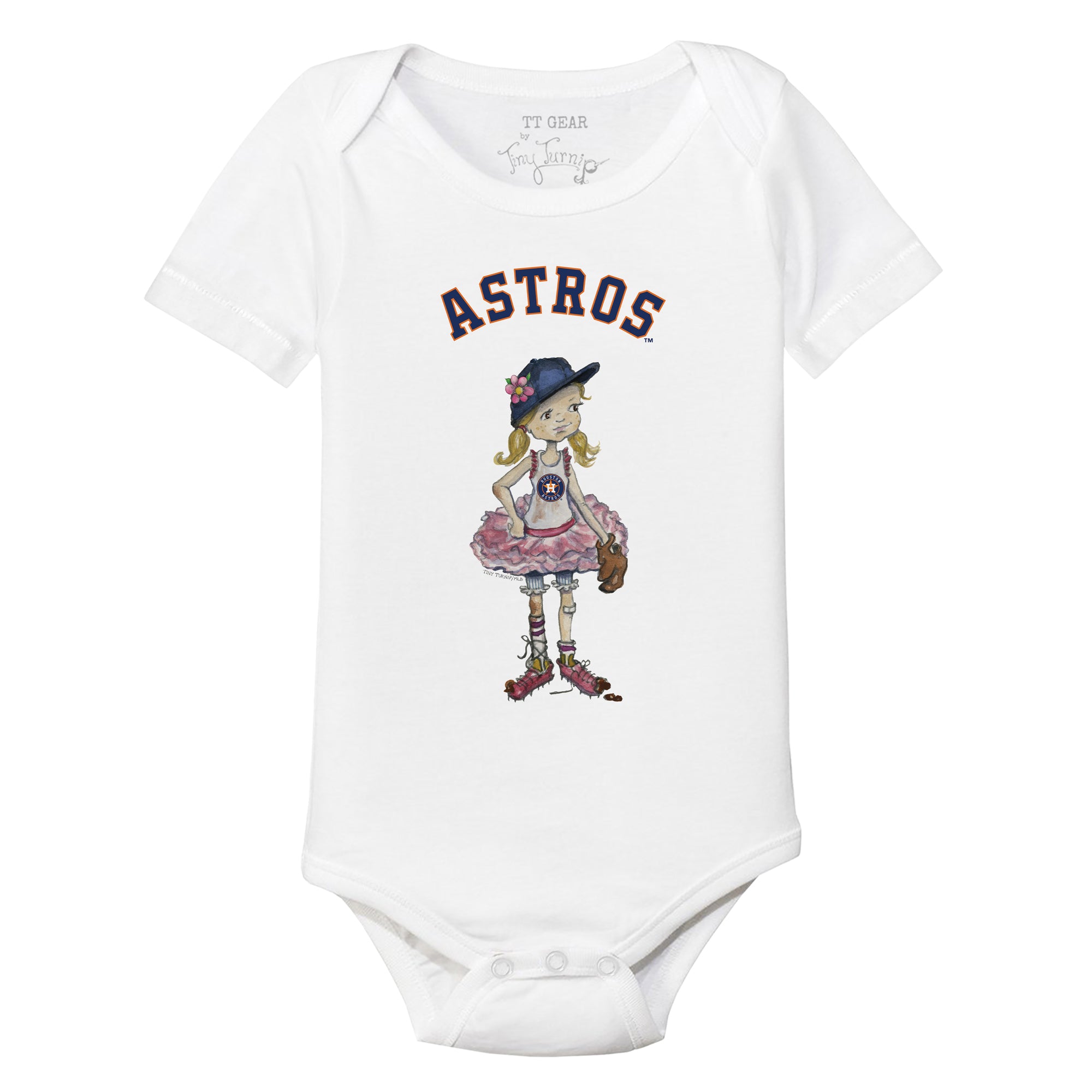 Infant Tiny Turnip White Houston Astros Slugger Bodysuit