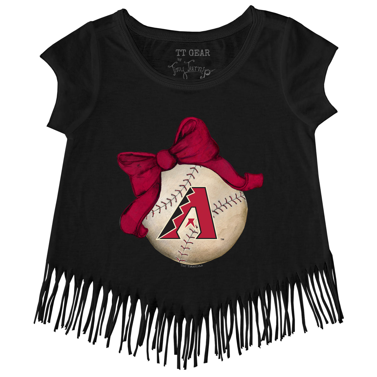 Arizona Diamondbacks Baseball Bow Fringe Tee