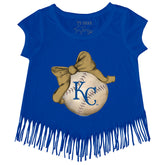 Kansas City Royals Baseball Bow Fringe Tee
